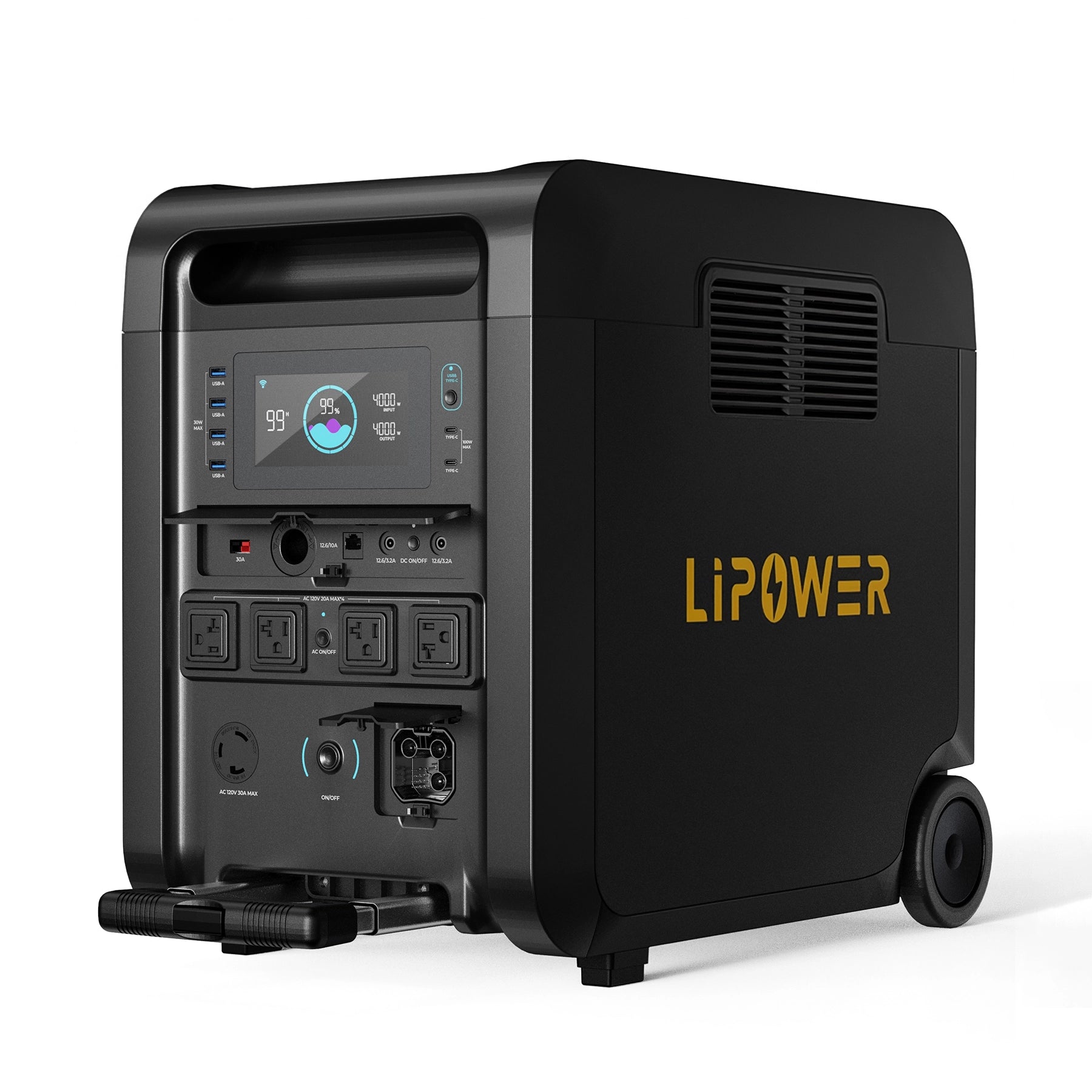 Lipower T4 Master Power Station 6144Wh Solar Generator For Home Backup