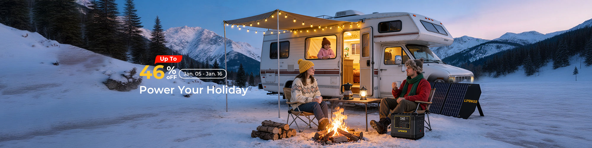 Up To 46% OFF for Lipower solar panel kit, portable power station for camping