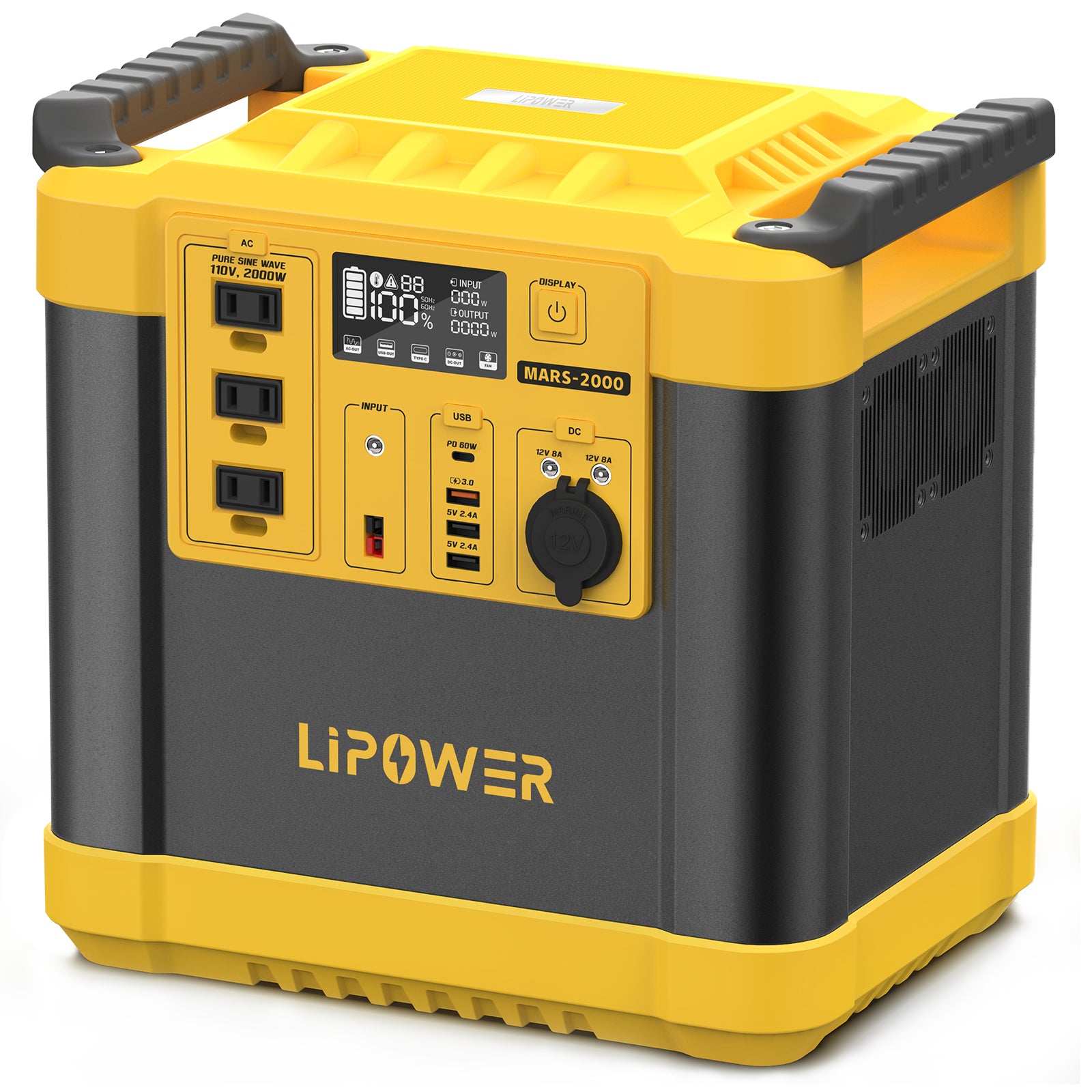 Portable Power Station 2000W LiFePO4 Battery LIPOWER MARS-2000