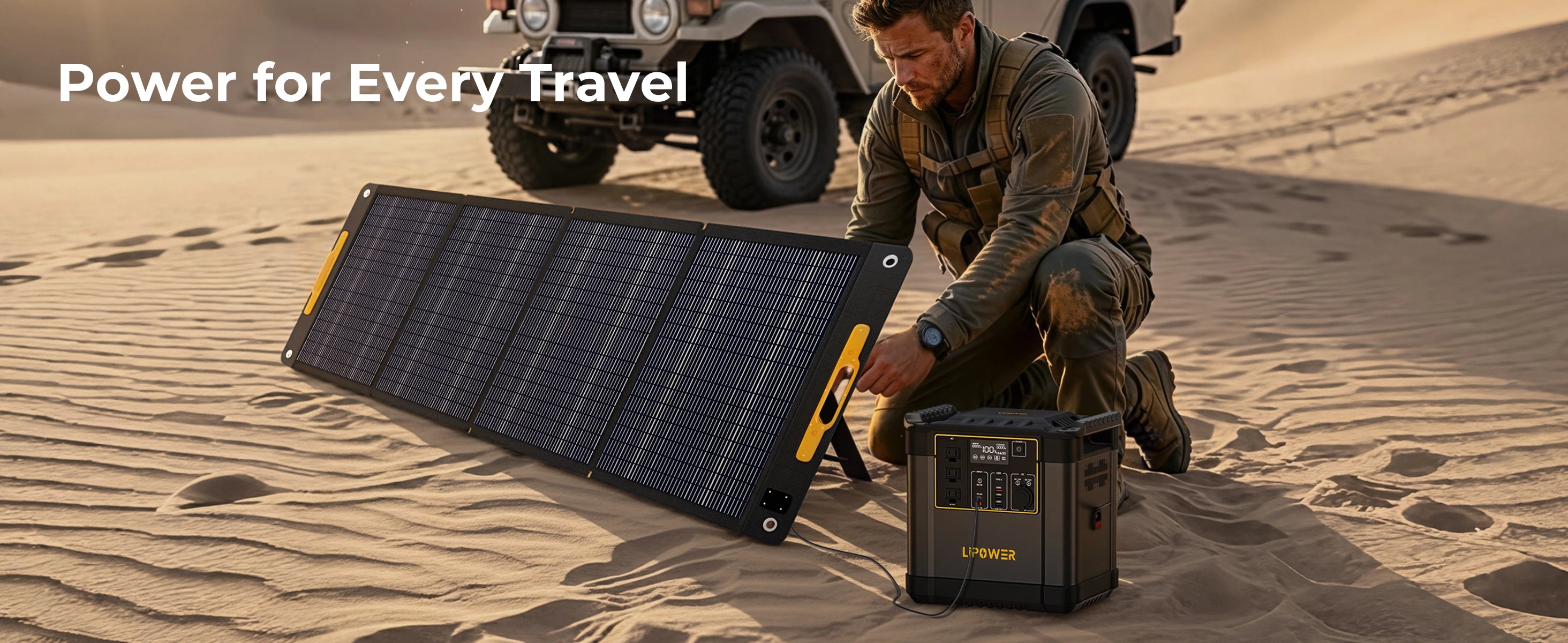 Lipower SP200 200W Portable Solar Panel for Portable Power Sation