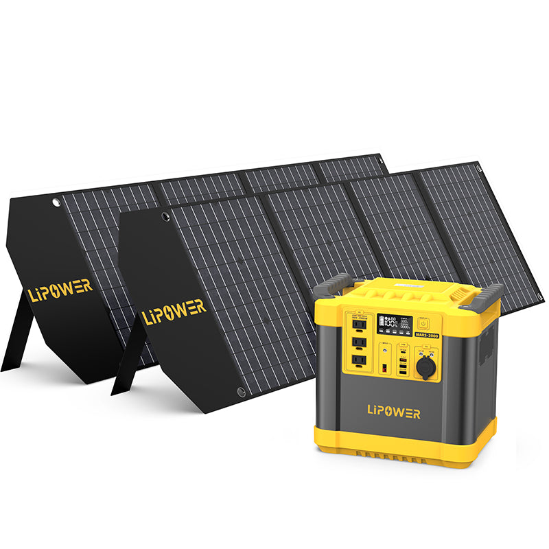 Solar Generator Kit 2000W (LIPOWER MARS-2000 +  APOLLE100)