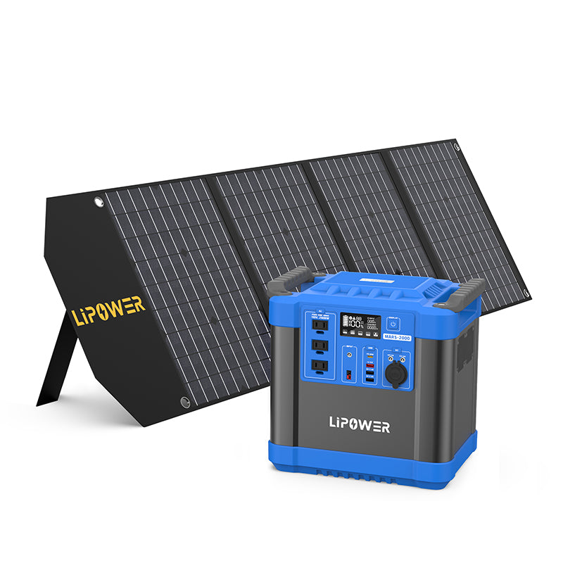 Solar Generator Kit 2000W (LIPOWER MARS-2000 +  APOLLE100)
