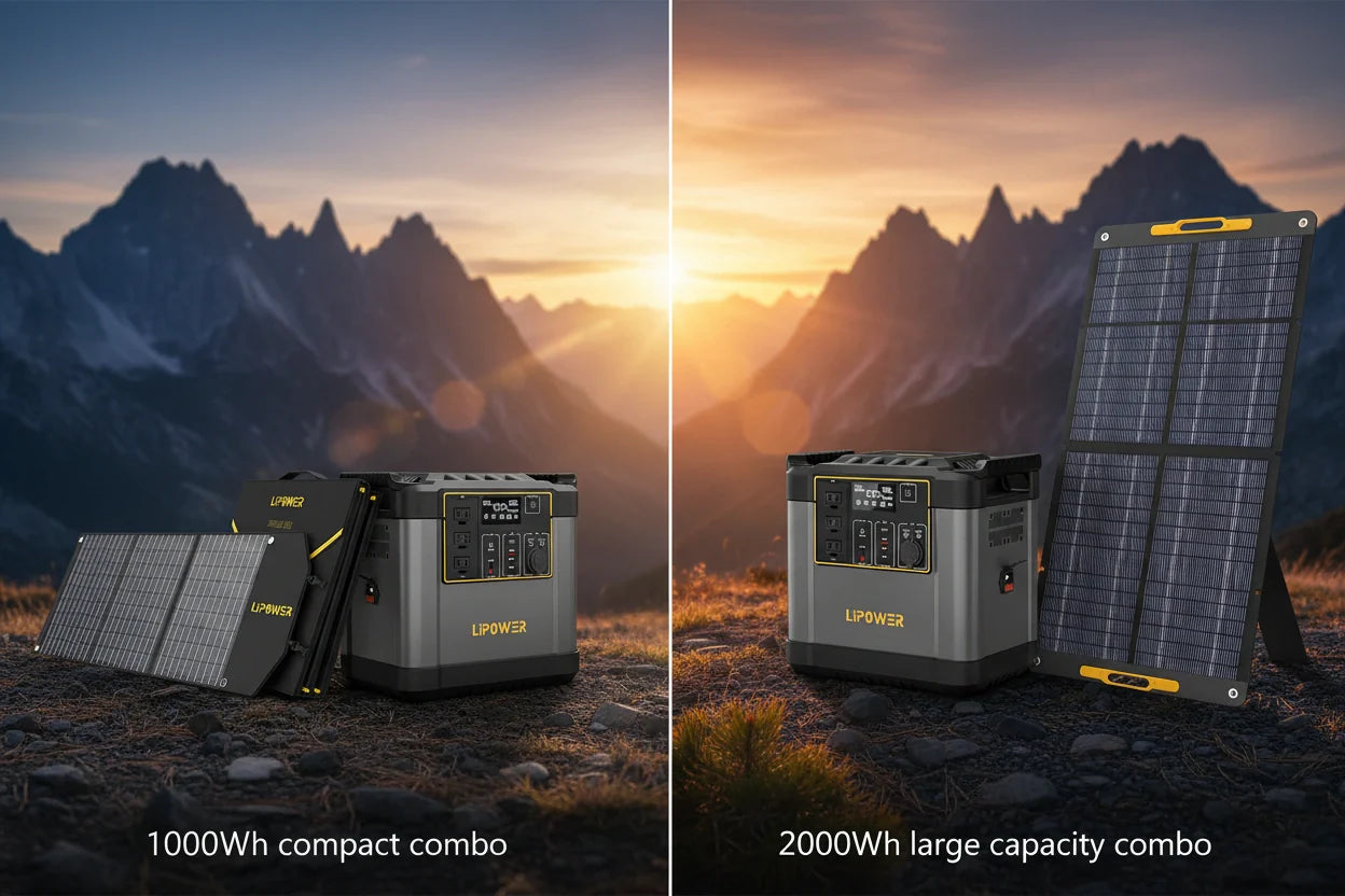 1000Wh vs 2000Wh portable power station
