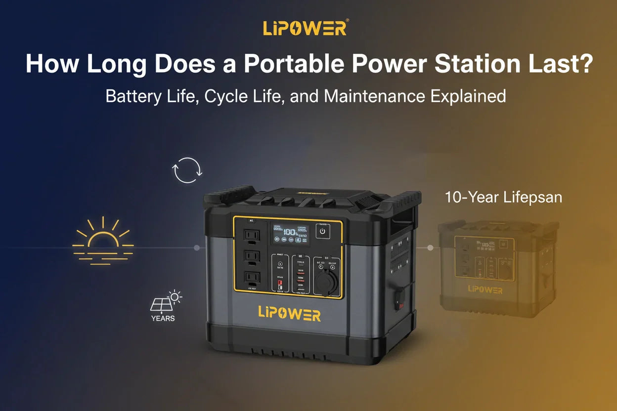 How Long Does a Portable Power Station Last? Battery Life, Cycle Life, and Maintenance Explained