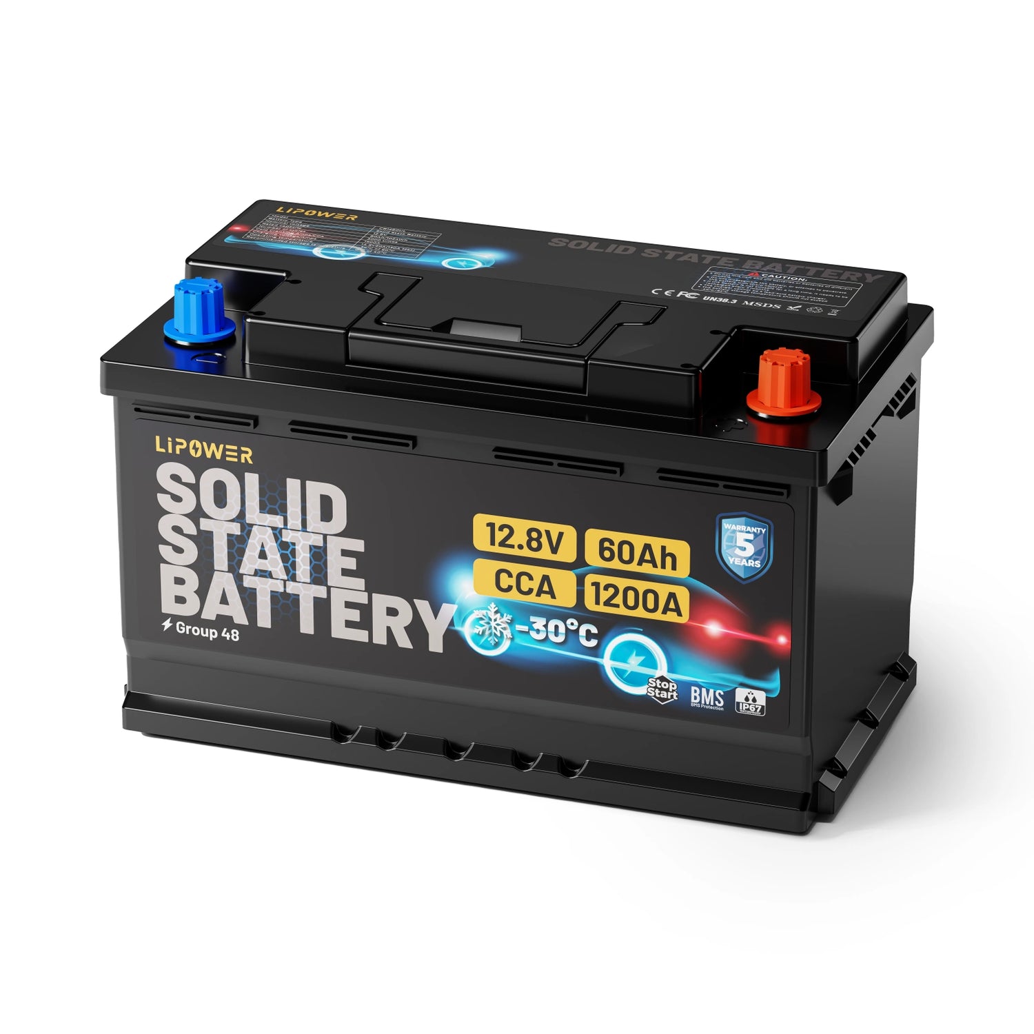 Batería de coche de arranque y parada en estado sólido Lipower CB1260EU CB1280EU