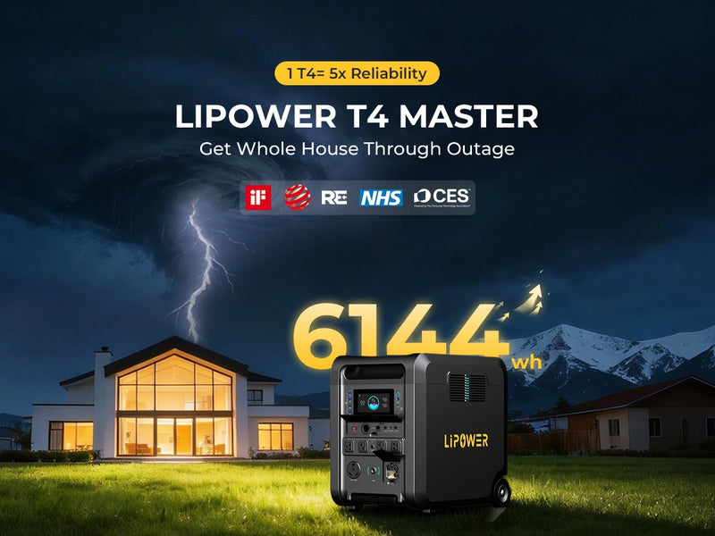 Lipower T4 Master Solar Power Station 6144Wh 4200W For Home Backup