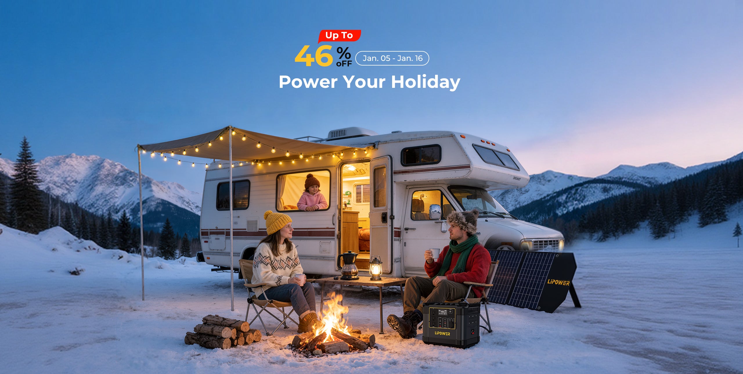 Up To 46% OFF for Lipower solar panel kit, portable power station for camping