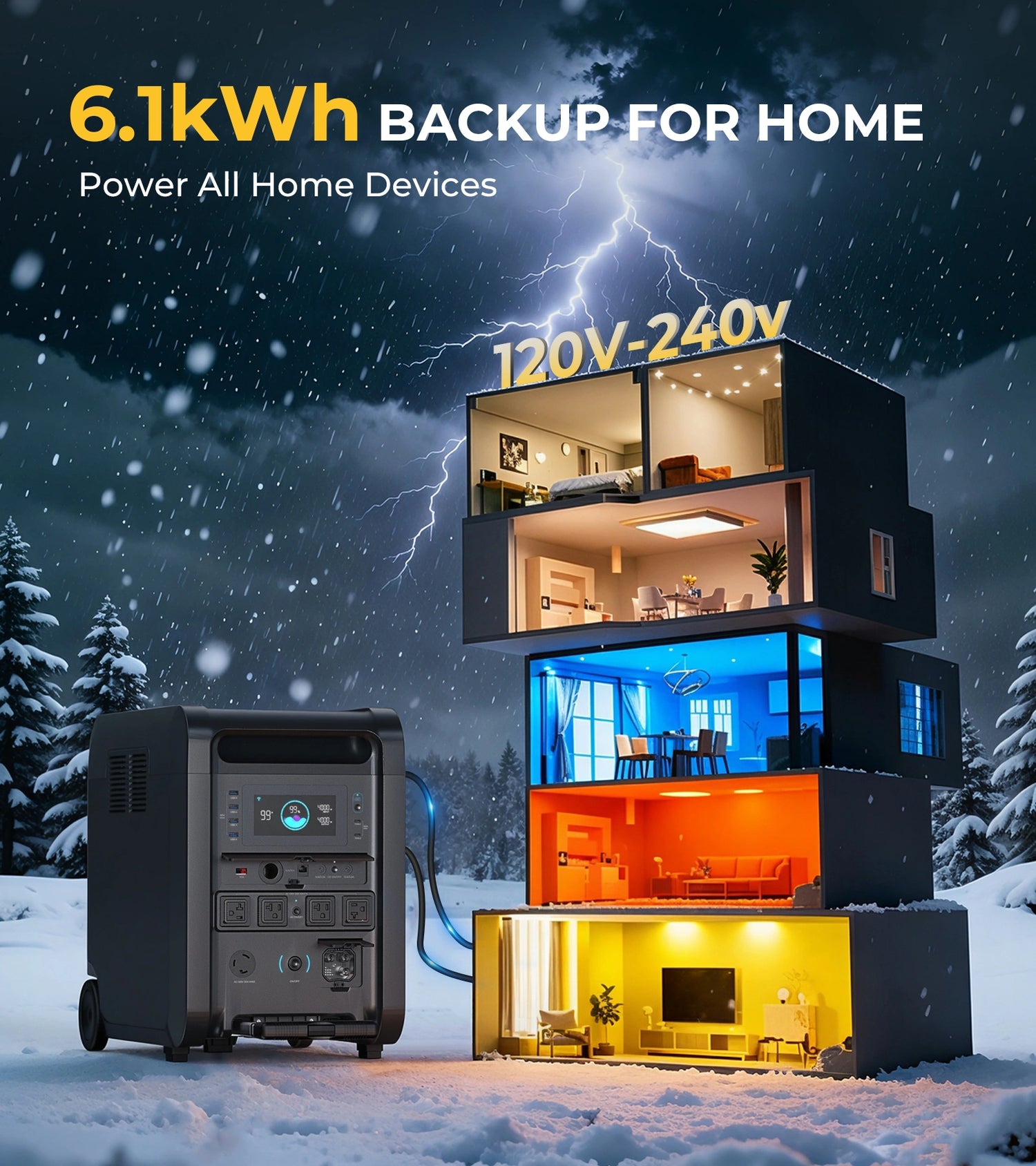 Lipower 12.2kWh Power Station 2 Units T4 Master with 240V Parallel Hub