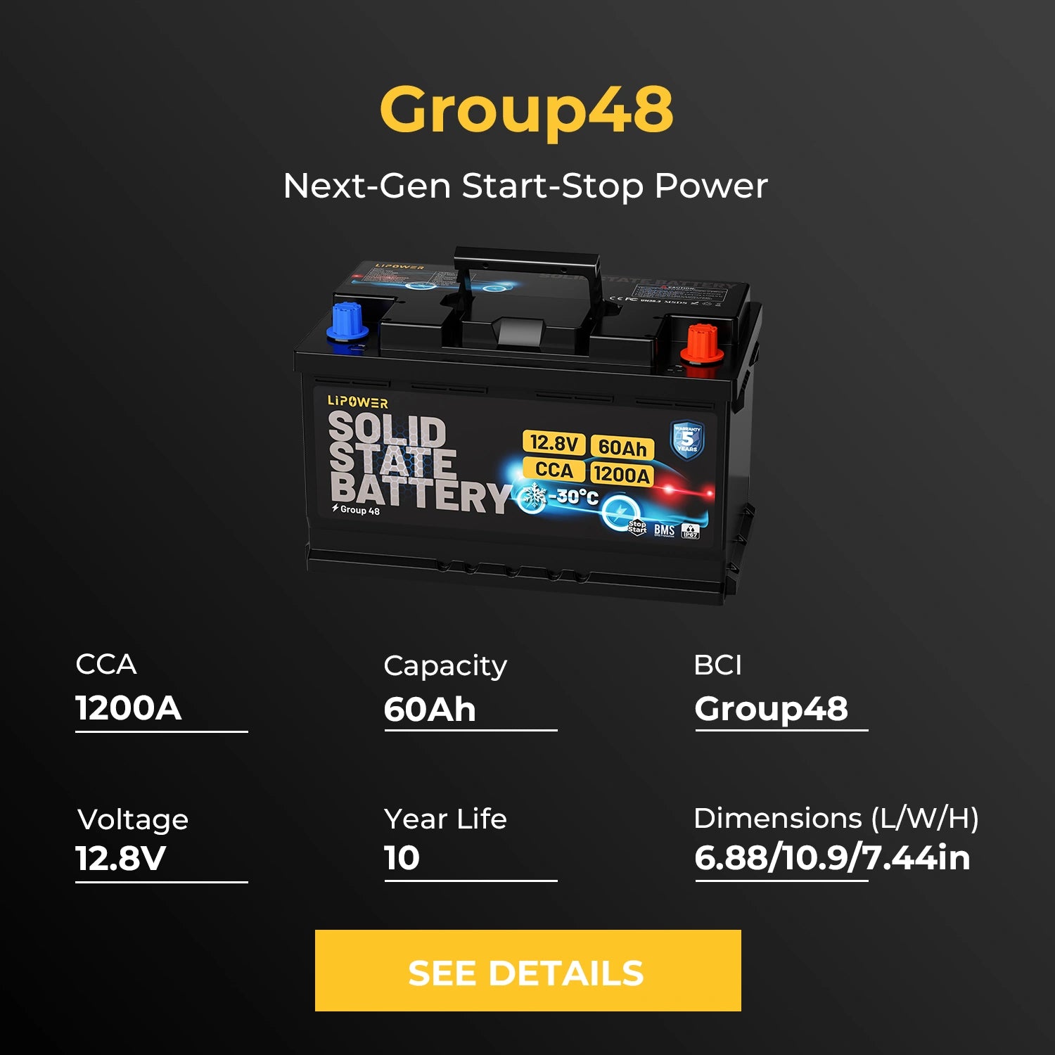 LIPOWER PRODUCTS | SOLID-STATE START STOP CAR BATTERY