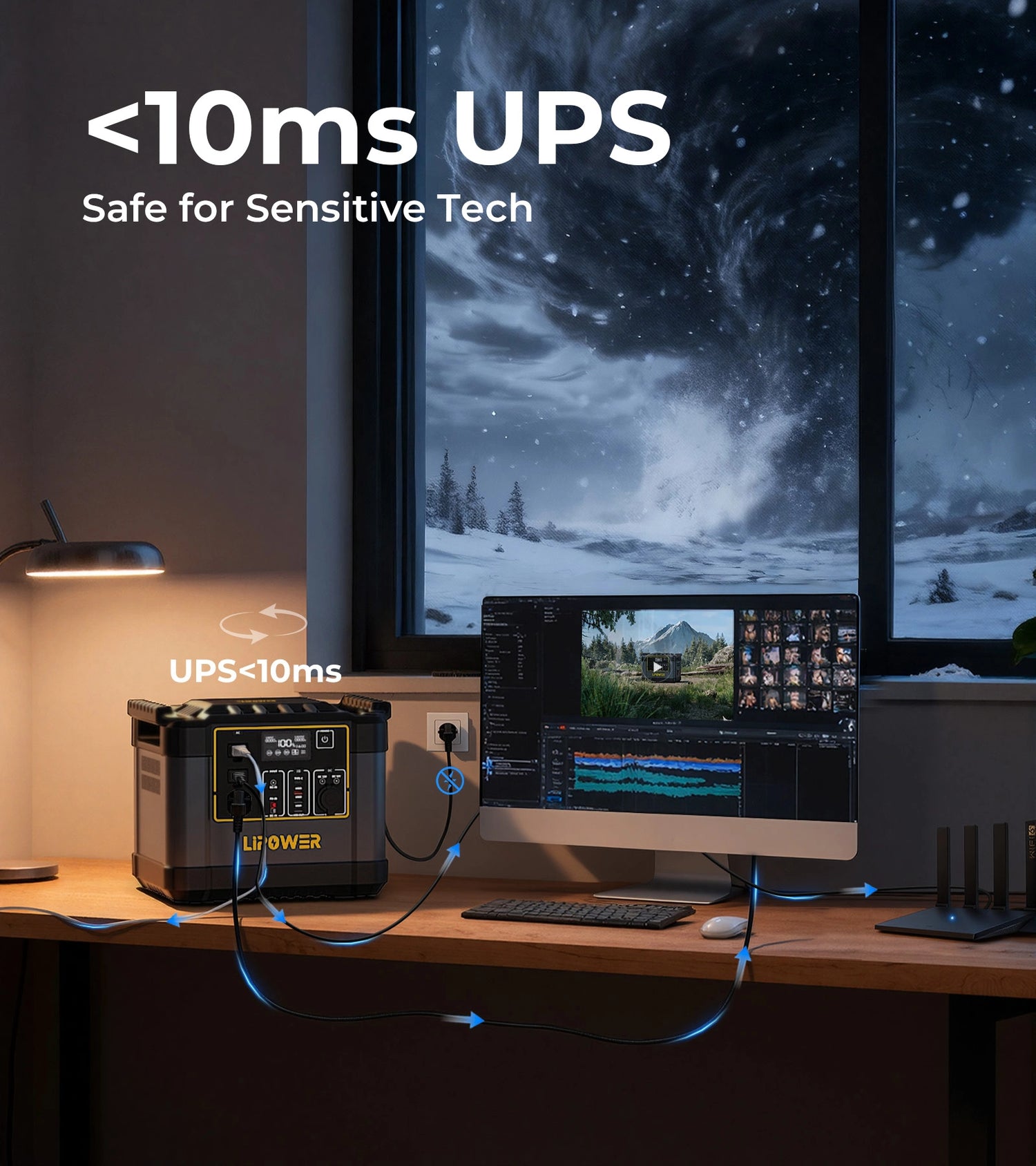 Lipower G1000L-S Portable Power Station 1075Wh 1200W For Outdoor