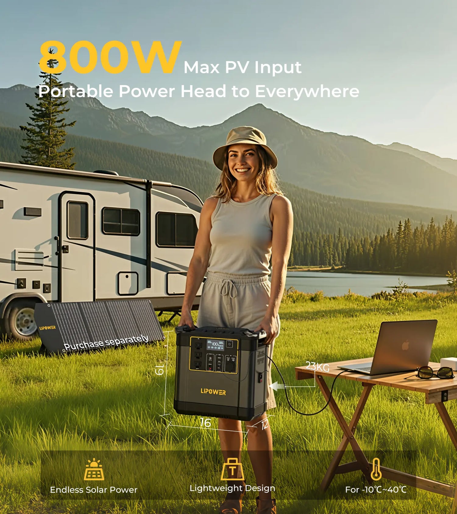 Lipower G2000L-S Portable Power Stations 2150Wh 2400W For Home Backup