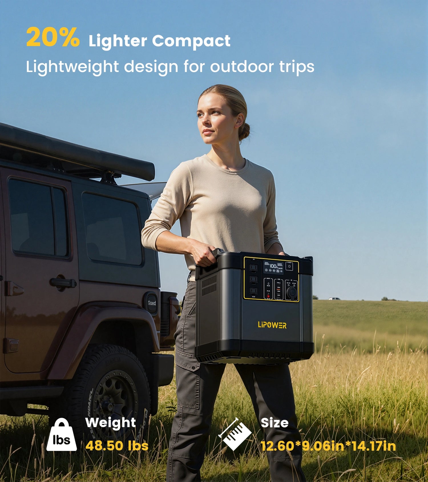 Lipower G2000L-S Portable Power Stations 2150Wh 2400W For Home Backup