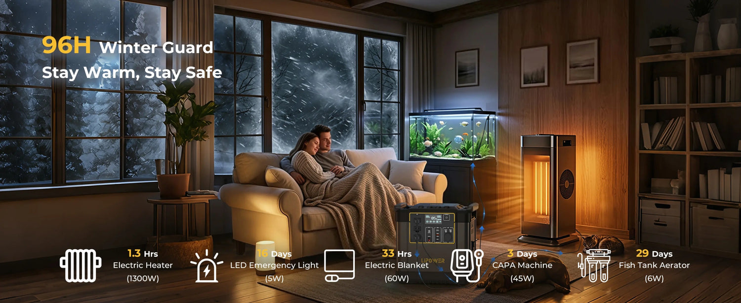 Lipower G2000L-S 2400W power station 96H winter guard, stay warm, stay safe
