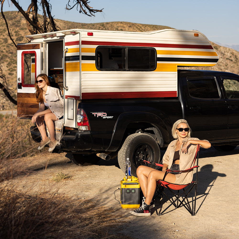 Lipower portable power station used with RV camper for outdoor travel and road trip power supply, reliable portable energy for RV life