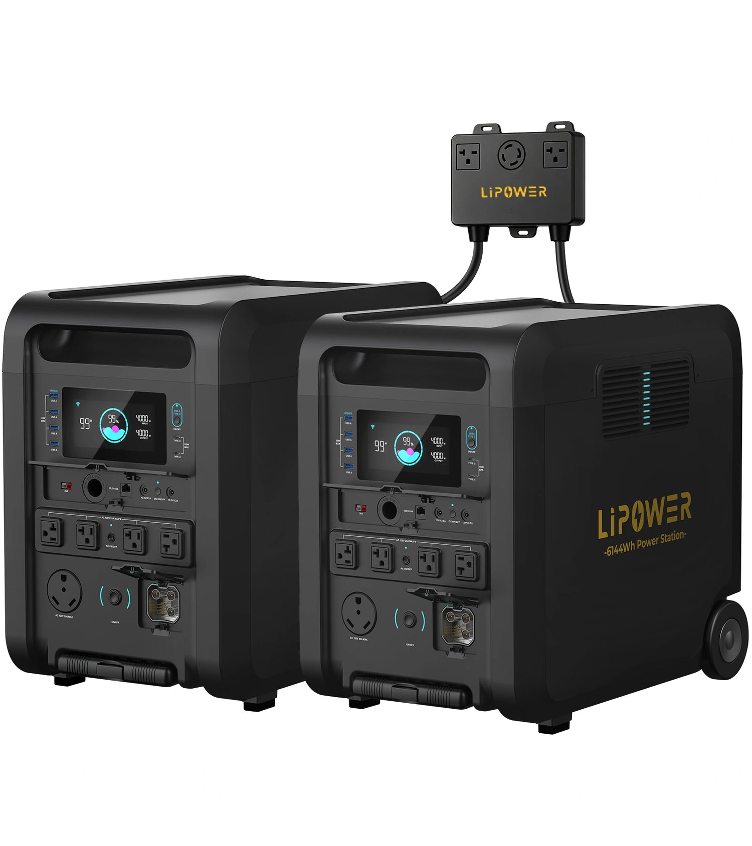 Estación de energía solar Lipower T4 Master de 6144 Wh y 4200 W para respaldo doméstico 