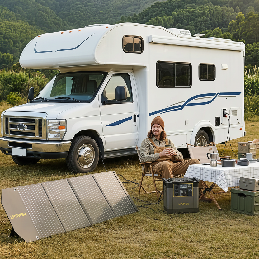RV Camping Scene - No Text