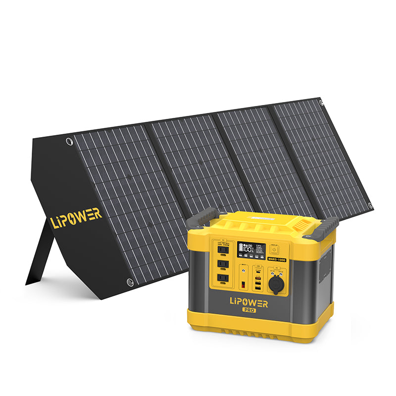Solar Generator Kit 1200W (LIPOWER MARS-1000 PRO + APOLLE100)