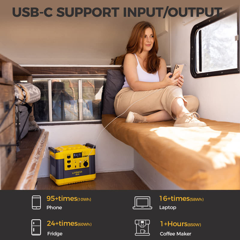 Portable Power Station 1200W LiFePO4 Battery LIPOWER MARS-1000 PRO