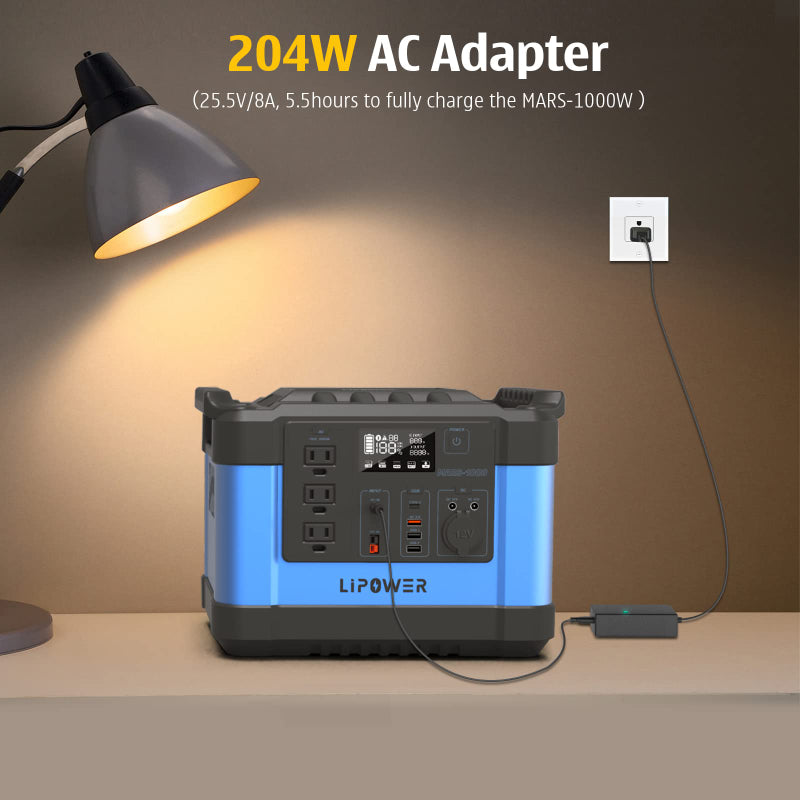 LIPOWER AC Adapter 25.5V/8A Charger 200W for LIPOWER MARS-2000