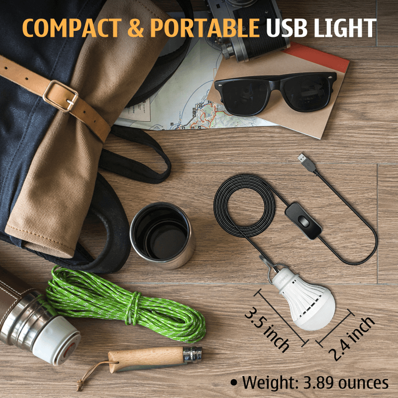 LIPOWER USB Camping Lantern LED Emergency Light 5W, Warm White