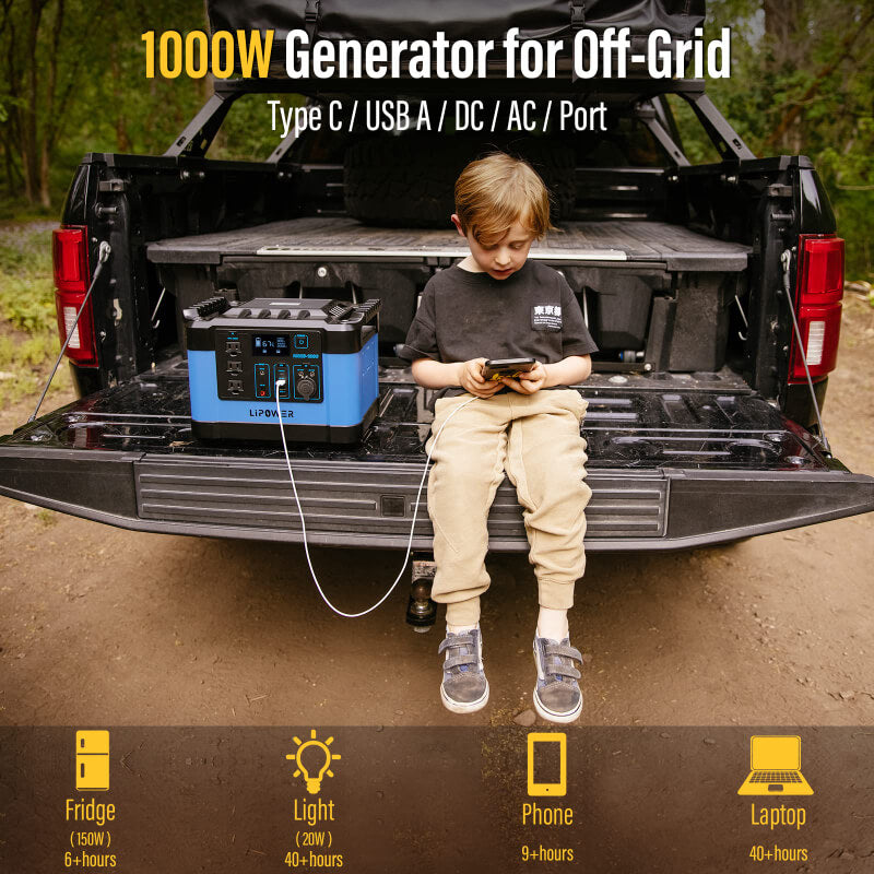 1000W Portable Power Station - Backup Power for House